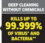 Elimine jusqu'à 99,999% des virus et des bactéries
