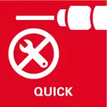 Cambio rapido Metabo Quick: dell'attacco utensile e dell'utensile utilizzato per lavorare in maniera flessibile