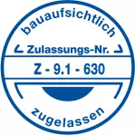 omologato e certificato per l'edilizia Z-9.1-630