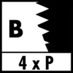 lunghezza d'entrata b 4xP