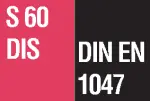 DIN EN 1047-1 Classe de qualité S 60 DIS (résistance au feu pendant 1 heure pour les supports informatiques ou magnétiques)