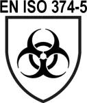 DIN EN ISO 374-5 Guanti di protezione contro sostante chimiche pericolose e microorganismi - Parte 5: Terminologia e requisiti di prestazione per i rischi da microrganismi