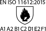 DIN EN ISO 11612 A1-A2-B1-C2-D1-E2-F1 Indumenti di protezione - Indumenti di protezione contro il calore e la fiamma - Requisiti prestazionali minimi