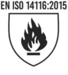 DIN EN ISO 14116 Indumenti di protezione - Protezione dalle fiamme - Materiali, combinazioni di materiali e indumenti con limitata propagazione della fiamma