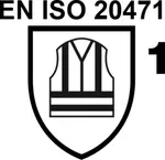 DIN EN ISO 20471-1 vestiti d'avviso altamente visibili (0,14 m² HM e 0,10 m² RM), autorizzati su strada con limite di velocità 60 km/h
