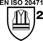 EN ISO 20471-2 vestiti d'avviso altamente visibili (0,50 m² HM e 0,13 m² RM), autorizzati su strada con limite di velocità 60 km/h