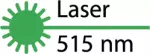 Portée du laser 515 mm