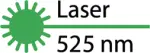 Portée du laser 525 nm