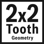 Géométrie des dents 2x2