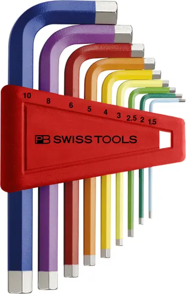 Serie di chiavi esagonali PB Swiss Tools 210 H-10 RB