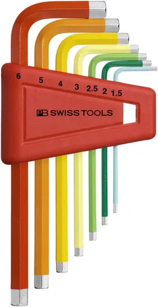 Serie di chiavi esagonali PB Swiss Tools 210.H-6 RB
