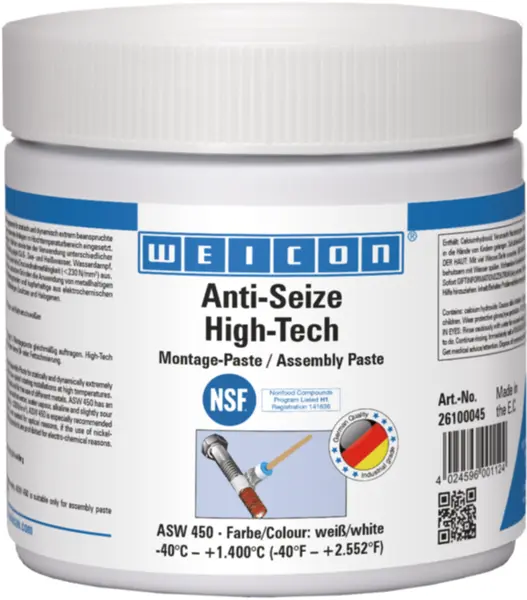 Technische Schmierstoffe WEICON Anti-Seize High-Tech 450 g