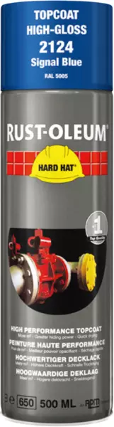 Decklack-Sprays RUST-OLEUM Hard Hat Topcoat 500 ml RAL 5005 Signalblau