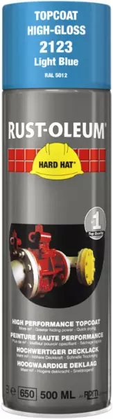 Decklack-Sprays RUST-OLEUM Hard Hat Topcoat 500 ml RAL 5012 Lichtblau