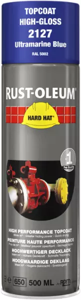 Decklack-Sprays RUST-OLEUM Hard Hat Topcoat 500 ml RAL 5002 Ultramarinblau