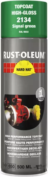 Decklack-Sprays RUST-OLEUM Hard Hat Topcoat 500 ml RAL 6032 Signalgrün