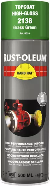 Decklack-Sprays RUST-OLEUM Hard Hat Topcoat 500 ml RAL 6010 Grasgrün