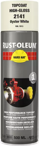 Decklack-Sprays RUST-OLEUM Hard Hat Topcoat 500 ml RAL 1013 Perlweiss