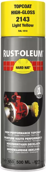 Decklack-Sprays RUST-OLEUM Hard Hat Topcoat 500 ml RAL 1018 Zinkgelb