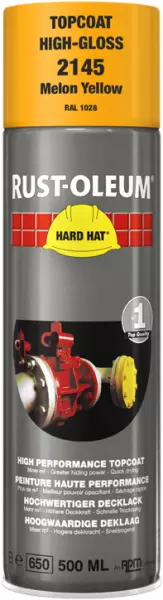 Decklack-Sprays RUST-OLEUM Hard Hat Topcoat 500 ml RAL 1028 Melonengelb