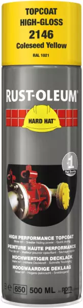 Decklack-Sprays RUST-OLEUM Hard Hat Topcoat 500 ml RAL 1021 Rapsgelb