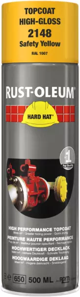 Decklack-Sprays RUST-OLEUM Hard Hat Topcoat 500 ml RAL 1007 Narzissengelb