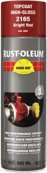 Decklack-Sprays RUST-OLEUM Hard Hat Topcoat 500 ml RAL 3000 Feuerrot