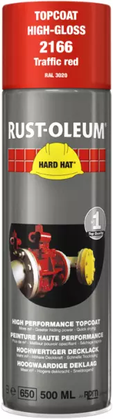 Decklack-Sprays RUST-OLEUM Hard Hat Topcoat 500 ml RAL 3020 Verkehrsrot