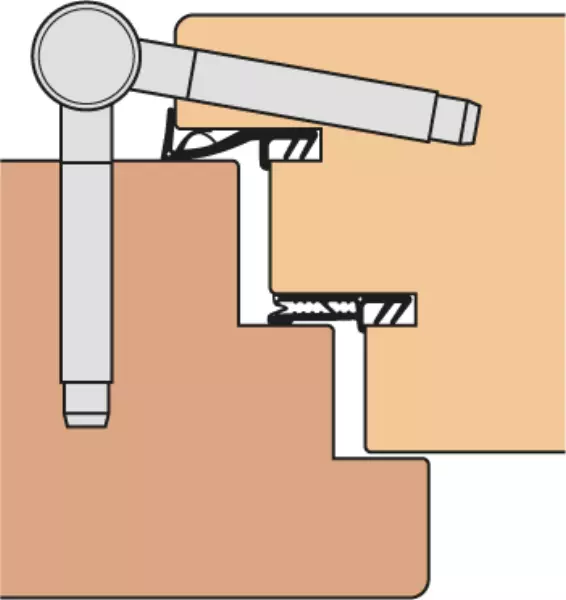 Einbohrbänder ANUBA Triplex 220-3D