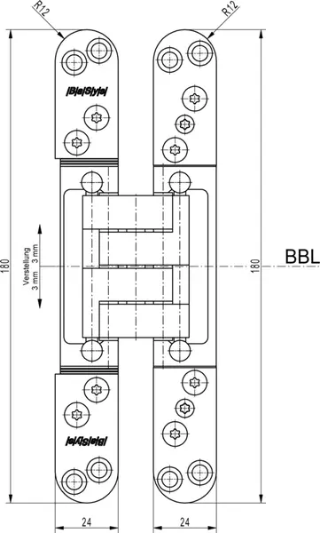 Türbänder BaSys PIVOTA-DX 38 N 3-D