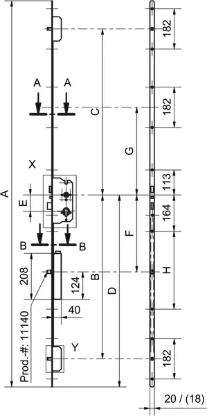 Elektro-Mehrpunktschlösser GLUTZ 18992 Mint SVM eco NF