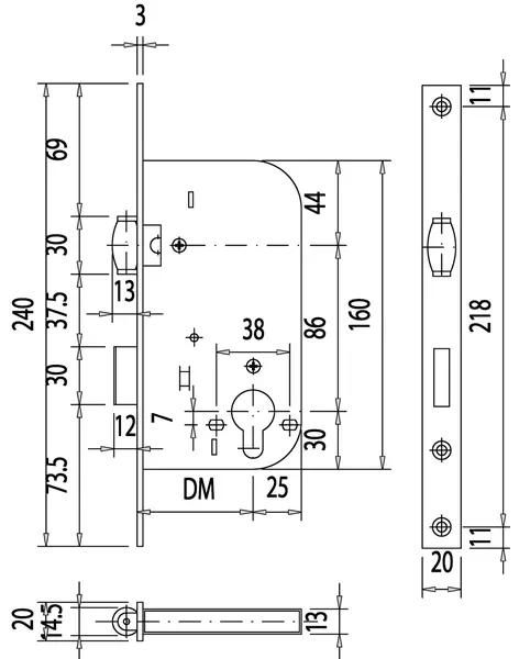 Einsteck-Rollfallenschlösser MSL 1701