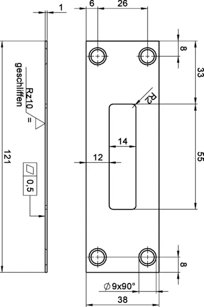 Flachschliessbleche EFF-EFF 319N/519N/819N