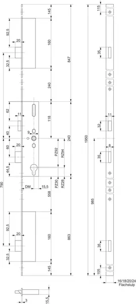 Mehrpunktschlösser MSL 23421 FlipLock Basis