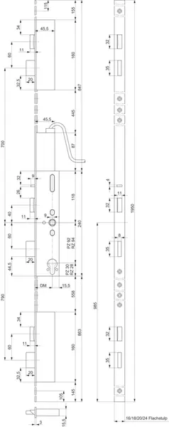 Elektro-Mehrpunktschlösser Panik B MSL 26546PBa-SV FlipLock e-drive