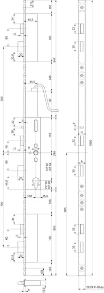 Elektro-Mehrpunktschlösser Panik B MSL 26546PBa-SV FlipLock e-drive