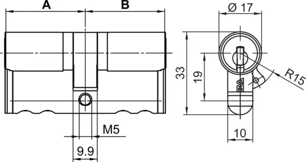 Cylindres doubles profilés dormakaba 20 M1415/EU