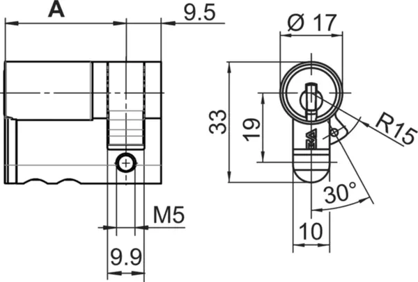 Profil-Halbzylinder dormakaba 20 M1414
