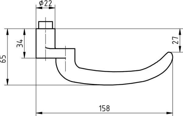 Metalltürdrücker GLUTZ 5038V Lugano