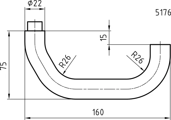 Metalltürdrücker GLUTZ 5176 Hamburg