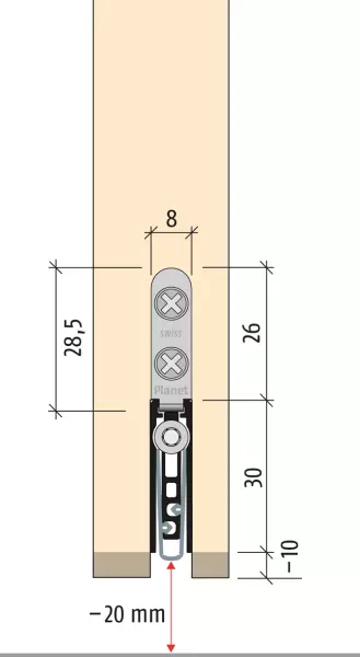Türabsenkdichtungen PLANET US-RD/8 mm