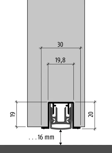 Türabsenkdichtungen PLANET PU FH+RD/20 mm