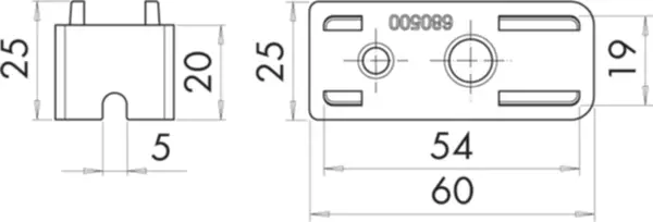 Adapter für Anschlagbock SIEGENIA Portal HS