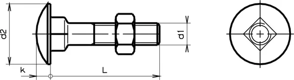 Flachrundschrauben (Schlossschrauben) 