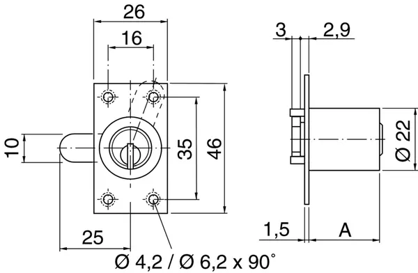 Verschluss-Zylinder dormakaba 8 1032