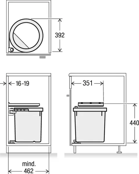 Sistemi per la raccolta differenziata dei rifiuti MÜLLEX D50 M1