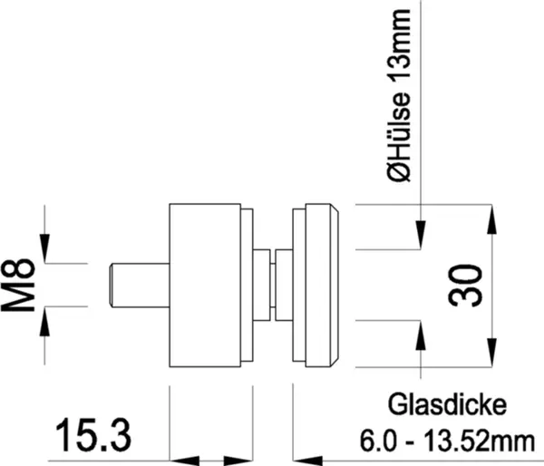 Glaspunkthalter INOXTECH