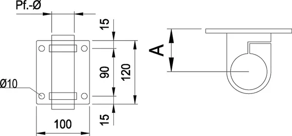 Pfosten-Klemmhalter INOXTECH