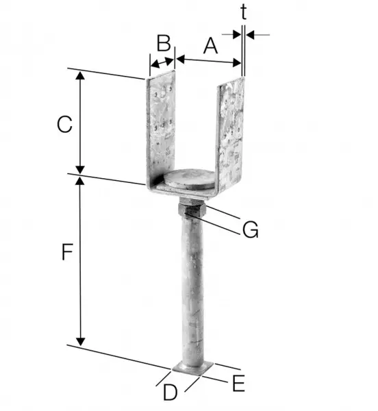 Pfostenstützen höhenverstellbar SIMPSON Strong-Tie PVD Vario