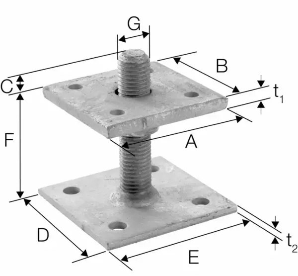 Pieds de poteaux SIMPSON Strong-Tie PCN